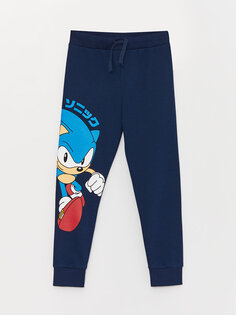 Спортивные брюки для мальчиков с эластичным поясом и принтом Sonic LCW Kids