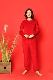 Женский пижамный комплект, французские бархатные пижамы с тиснением на ногах, сезонные W205212287 ahengim, красный