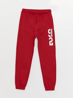 Спортивные брюки-джоггеры для мальчиков с эластичной резинкой на талии LCW ECO, темно-бордовый