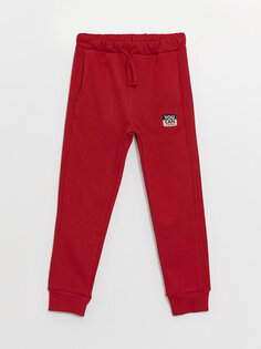 Спортивные брюки-джоггеры для мальчиков с эластичной резинкой на талии LCW ECO, темно-бордовый