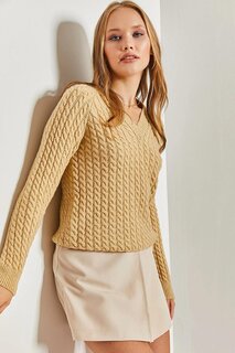 Женский плетеный свитер SHADE, норка