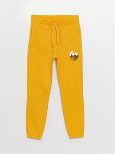 Спортивные брюки-джоггеры с принтом и эластичной резинкой на талии для мальчиков LCW ECO, светло-желтого
