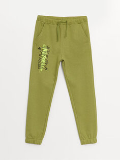 Спортивные брюки-джоггеры с принтом и эластичной резинкой на талии для мальчиков LCW ECO, светло-зеленый
