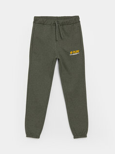 Спортивные брюки-джоггеры с принтом и эластичной резинкой на талии для мальчиков LCW ECO, темный хаки
