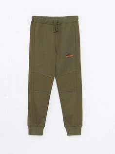 Спортивные брюки-джоггеры с принтом и эластичной резинкой на талии для мальчиков LCW Kids, хаки