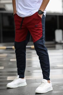 Мужские спортивные штаны темно-синего цвета с цветовыми блоками MADMEXT