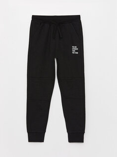 Спортивные брюки-джоггеры с принтом и эластичной резинкой на талии для мальчиков LCW Kids, новый черный