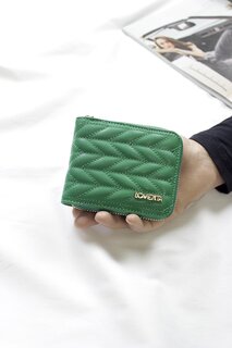 Женский ремень-кошелек на молнии с вышивкой Loventa, зеленый