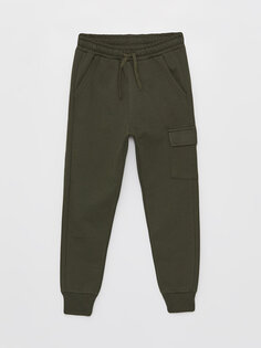 Спортивные брюки-карго для мальчиков с эластичной резинкой на талии LCW Kids, темно-зеленый