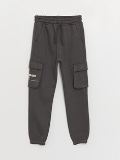 Спортивные брюки-карго для мальчиков с эластичной резинкой на талии LCW Kids, темно-серый