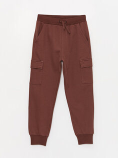 Спортивные брюки-карго для мальчиков с эластичной резинкой на талии LCW Kids, коричневый