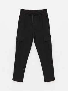 Спортивные брюки-карго для мальчиков с эластичной резинкой на талии LCW Kids, новый черный