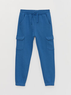 Спортивные брюки-карго для мальчиков с эластичной резинкой на талии LCW Kids, средний синий