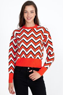 Женский свитер оверсайз с леопардовым узором Rodi, апельсин