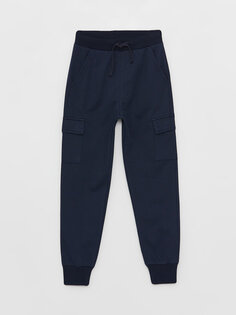 Спортивные брюки-карго для мальчиков с эластичной резинкой на талии LCW Kids, новый темно-синий