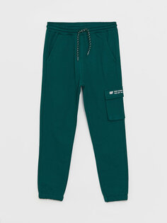 Спортивные брюки-карго для мальчиков с эластичной резинкой на талии LCW Kids, темно-зеленый