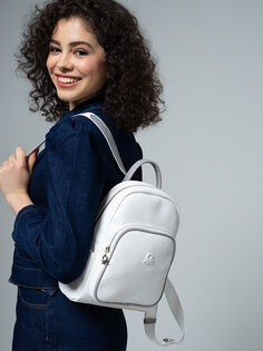 Женский рюкзак с принтом BENETTON, светло-серый с принтом