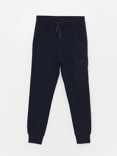 Спортивные брюки-карго для мальчиков с эластичной резинкой на талии LCW Kids, темно-синий