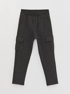 Спортивные брюки-карго для мальчиков с эластичной резинкой на талии LCW Kids, антрацит меланж