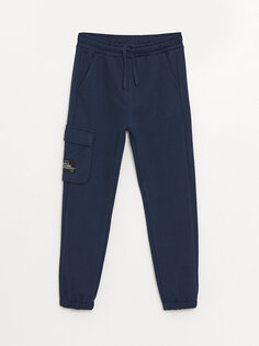 Спортивные брюки-карго для мальчиков с эластичной резинкой на талии LCW Kids, к.темно-синий