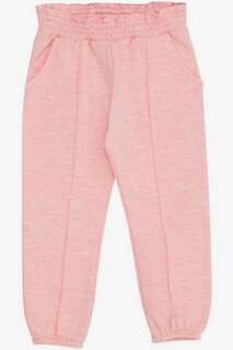 Спортивные штаны для девочек с эластичным поясом и карманами лососевого цвета (1–4 года) Breeze