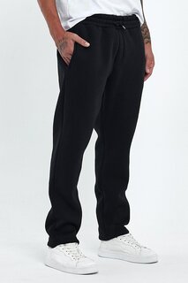 Мужские толстые спортивные штаны с флисовой подкладкой, 3 нити с принтом Brooklyn SPR24EA70 Süperlife, черный