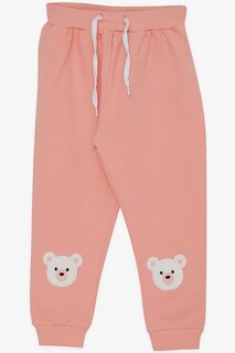 Спортивные штаны для девочек с милым плюшевым мишкой и вышивкой лосося (возраст 1–4 лет) Breeze