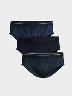 Мужские трусы-комбинации из гибкой ткани стандартной формы, 3 шт. LCW DREAM, темно-синий с принтом