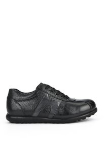 Мужские туфли из натуральной кожи 12371 212 Черно-Серый Ziya Ayakkabı