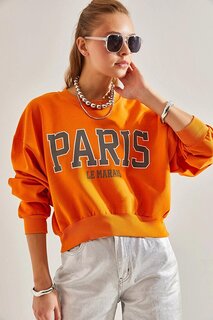 Женский свитшот с принтом Paris SHADE, апельсин