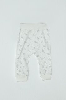 Спортивные штаны для маленьких мальчиков с животным рисунком JackandRoy, крем