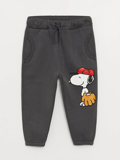 Спортивные штаны для маленьких мальчиков с эластичной резинкой на талии и принтом Snoopy LCW baby