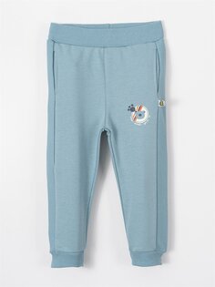 Спортивные штаны для маленьких мальчиков с принтом и эластичной резинкой на талии Mışıl Kids, синий