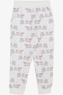 Спортивные штаны для мальчика белые с рисунком веселых животных (1-4 года) Breeze