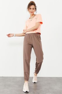 Женский спортивный костюм с высокой талией и удобными эластичными штанинами из однотонного материала TOMMYLIFE