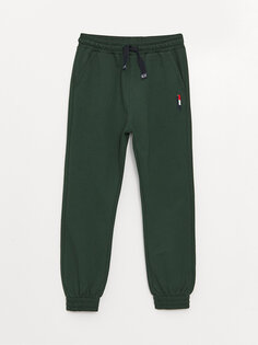 Спортивные штаны для мальчиков с вышивкой и эластичной резинкой на талии SOUTHBLUE, темно-зеленый