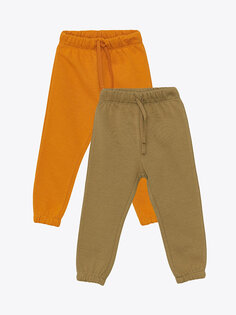 Спортивные штаны для маленьких мальчиков с эластичной резинкой на талии, 2 шт. LCW baby, темно-желтый