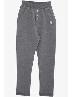 Спортивные штаны для мальчиков с эластичным поясом Breeze, темно-серый меланж