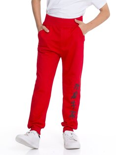 Спортивные штаны для мальчиков с эластичным поясом Myhanne, красный