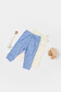 Спортивные штаны из двух частей из органического модала с принтом слонов BabyCosy Organic Wear