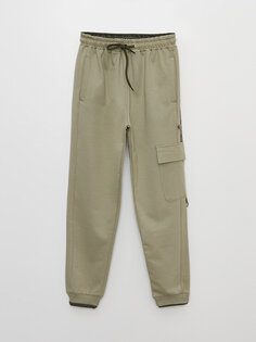 Спортивные штаны с принтом и эластичной резинкой на талии для мальчиков Mışıl Kids, светло-зеленый