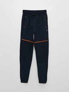 Спортивные штаны с принтом и эластичной резинкой на талии для мальчиков Mışıl Kids, темно-синий