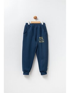 Спортивные штаны с принтом и эластичной резинкой на талии для мальчиков Pija Pija, темно-синий
