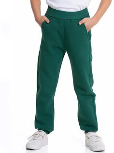 Спортивные штаны с присборенной ниткой без принта 54902 MYHANNE, зеленый