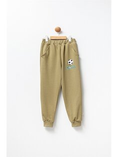 Спортивные штаны с принтом и эластичной резинкой на талии для мальчиков Pija Pija, хаки