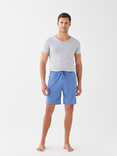 Мужские шорты узкого кроя с пижамным низом LCW DREAM, синий меланж