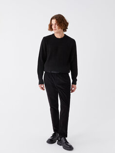 Стандартные бархатные мужские брюки Mold LCW Vision, новый черный
