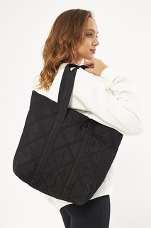 Стеганая спортивная сумка через плечо с рисунком, черная Chandraswear