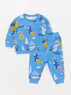 Толстовка для мальчика с круглым вырезом и нижняя часть спортивного костюма (2 шт.) LCW baby, синий