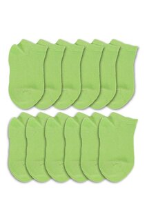 Набор из 12 женских носков-сапожек на плоской подошве, светло-зеленых Cozzy Socks